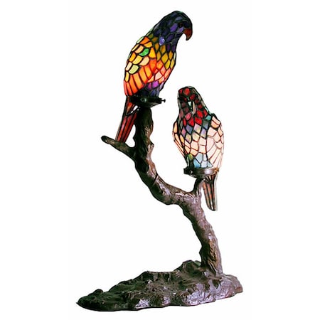 Warehouse Of Tiffany 1600x2-BB449 Exotic Birds Accent Lamp 1600x2+BB449